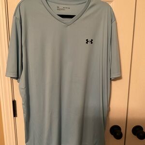 Under Armour Men's Sky Blue V-Neck Tee